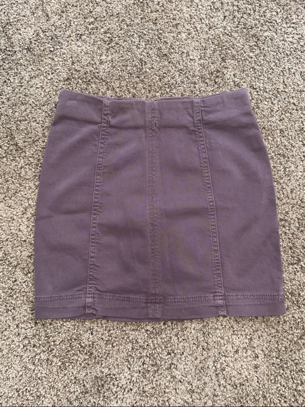 Free People Plum Panel-Stitch Mini Skirt